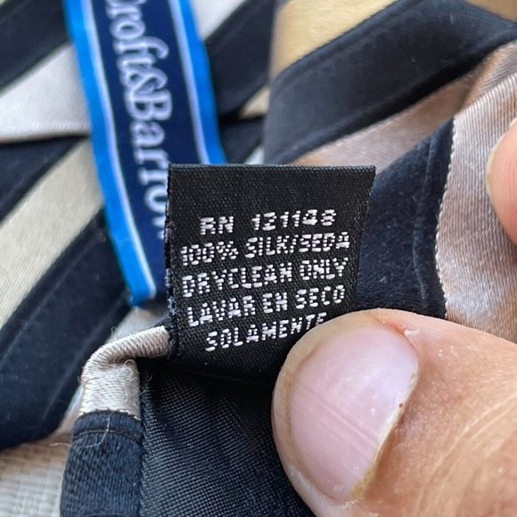 Croft and Barrow Men Tie Multi Color Striped Necktie Classic Tie 100% Silk - Picture 7 of 10